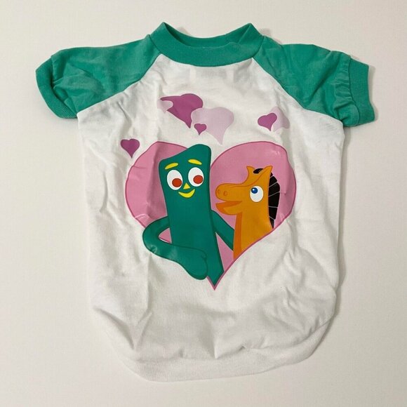 2011 Top Paw Rock N Retro Dog T Shirt Size Medium Gumby and Pokey - Picture 14 of 16